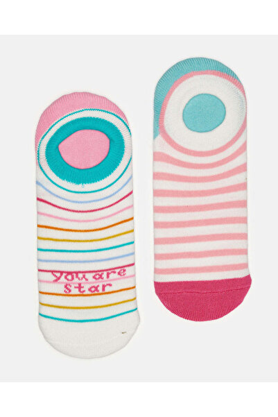 REDTAG Senior Girls Assorted Ankle Half Terry Socks (2 Pairs)