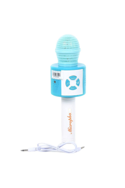 Krista Microfon karaoke cu melodii demo și cablu încărcător, verde