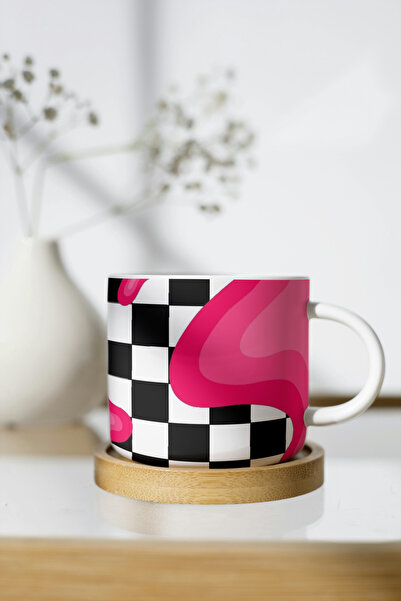 EYBaskı Tasarım Colorful Leopard Printed Porcelain Mug