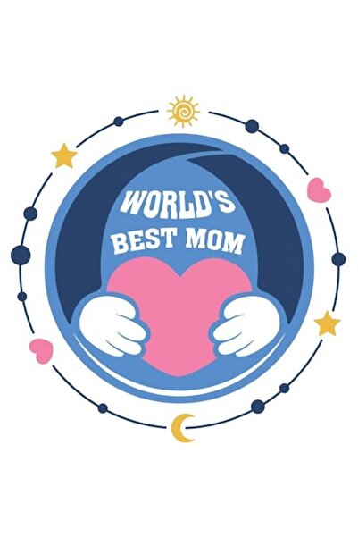 OEM Autocolant cu mâini care țin o inimă roz, text „Cea mai bună mamă din lum...