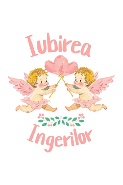 OEM Autocolant - Copii cu aripi, baloane și inimioare, „Dragostea îngerilor”,...