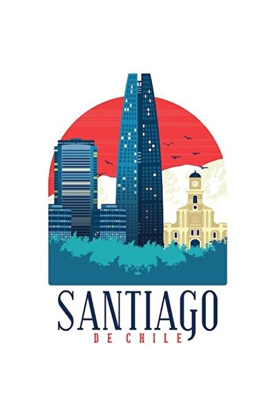 OEM Autocolant personalizat Santiago, Chile, Clădiri, Peisaj, Călătorii, Marg...