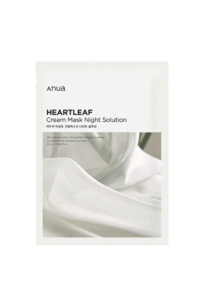 ANUA Heartleaf Cream Mask Night Solution, Ενυδατική μάσκα με εκχύλισμα φύλλων heartleaf, 25ml
