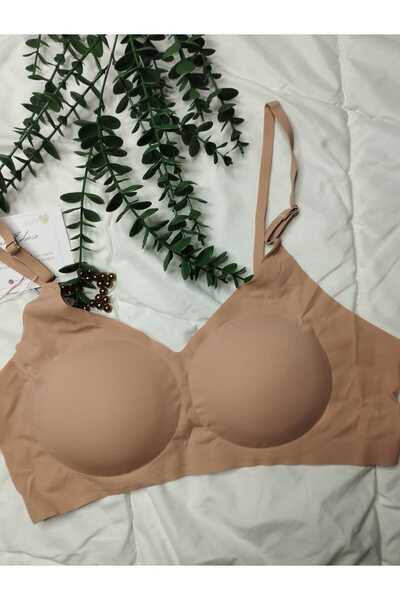 IVONA LINGERIE Dark Skin-Colored Stitch-Free Wire-Free Bra—Non-Marking, Soft Texture,