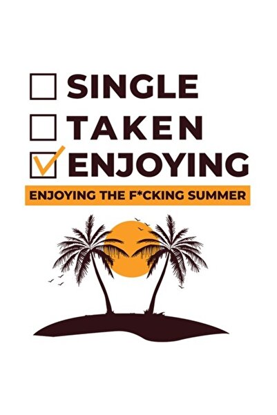 OEM Autocolant tropical - apus de soare, palmieri, „Enjoying The F*cking Summ...