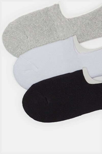 REDTAG Men Assorted Invisible Socks Set (Pack of 3)