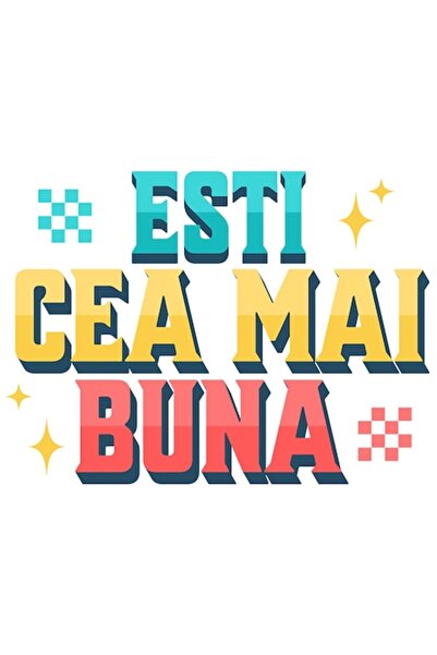 OEM Autocolant mesaj romantic - Steagul României, „Ești cel mai bun” cu margi...