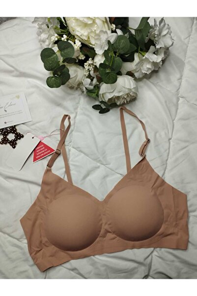 IVONA LINGERIE Dark Skin-Colored Stitch-Free Wire-Free Bra—Non-Marking, Soft Texture,