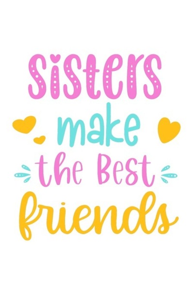 OEM Autocolant cu mesajul românesc „Surorile sunt cele mai bune prietene”, bo...