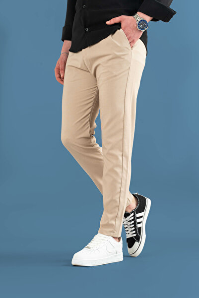 bombe Men's Slim Fit Ankle Length Fabric Pants