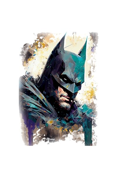 OEM Autocolant portret Batman, multicolor, margini albe, vinil PVC, 10 cm