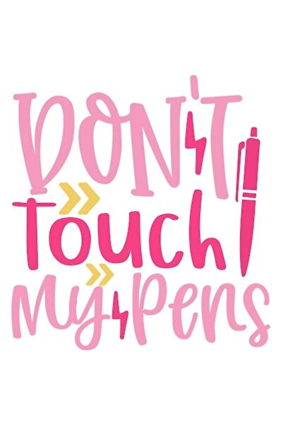 OEM Autocolant cu text în engleză „Nu-mi atinge pixurile” - Inimă colorată, e...