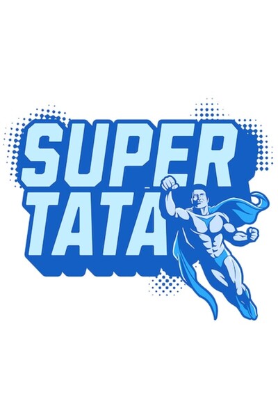 OEM Autocolant cu supererou în zbor — „Super tată”, Family Kids, margini albe...