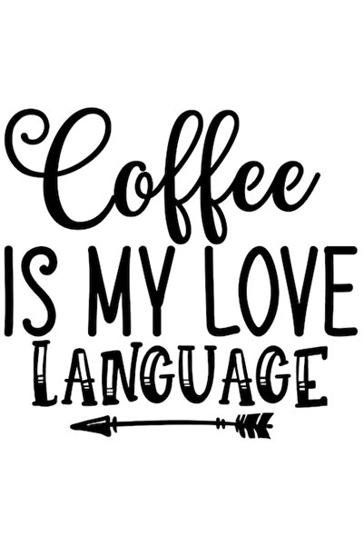 OEM Autocolant „Cafeaua este limbajul meu de iubire” – Vinil PVC roșu cu marg...