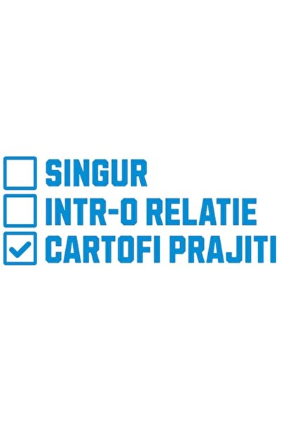OEM Autocolant amuzant - Single / Într-o relație / Cartofi prăjiți fast-food ...