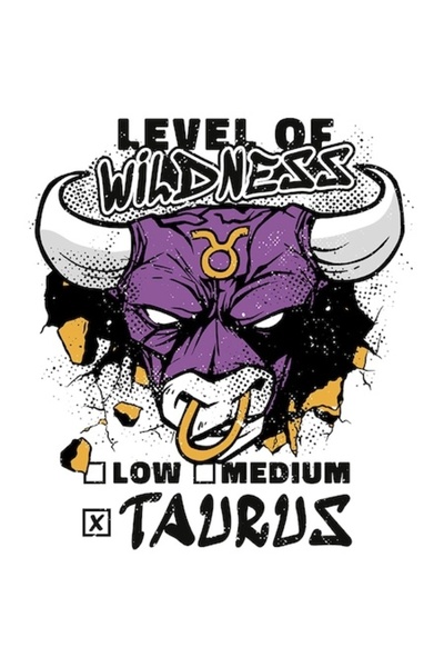 OEM Autocolant personalizat - Taur (Nivel de sălbăticie), bordură albă, vinil...