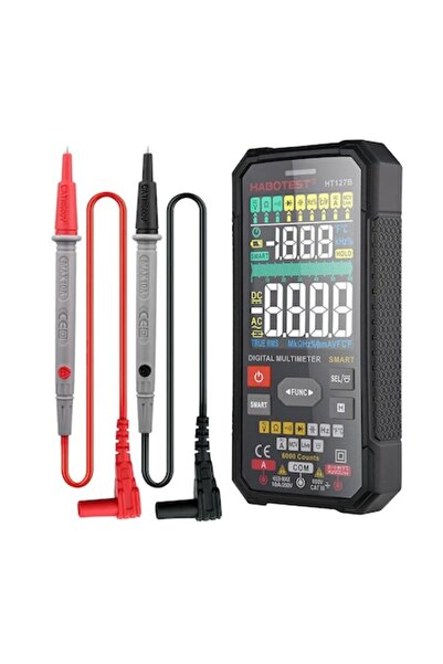 Habotest Multimetru digital HT127B - True RMS, NCV, temperatură, lanternă LED...