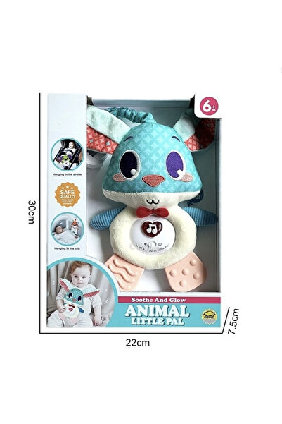 Krista Sensory plush toy for babies - Multicolored rabbit with lights and sounds, 25 cm