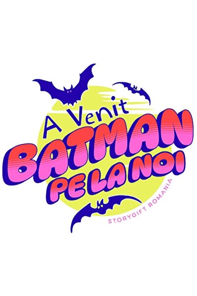 OEM Sticker Lilieci Horror 'A Venit Batman Pe La Noi' Hallowen, PVC Vinyl, ma...