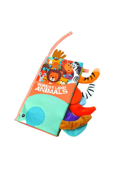 Krista Carte textilă senzorială pentru bebeluși, Animale sălbatice