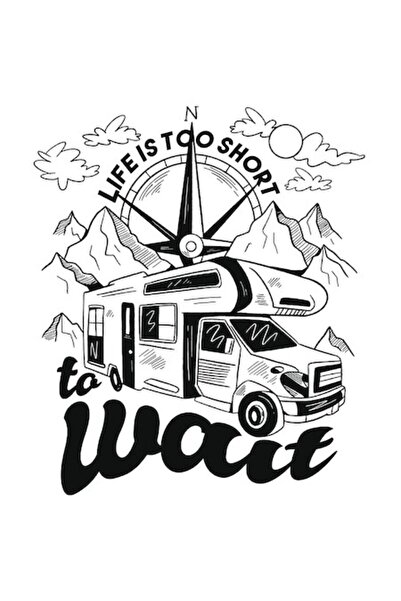 OEM Мотивационен стикер „Животът е твърде кратък, за да чакаме“ - Планинска к...