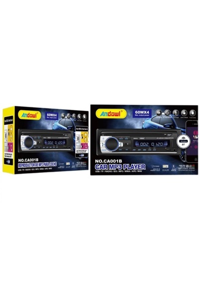 Mihai Car MP3 player Andowl CA001B radio BT USB SD AUX FM remote control