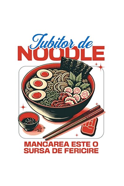 OEM Autocolant - Iubitori de mâncare asiatică: Bol ramen cu ou și legume, Ani...