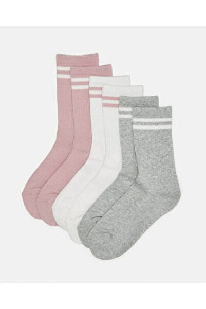 REDTAG Women Assorted Mid Length Socks (3 Pairs)