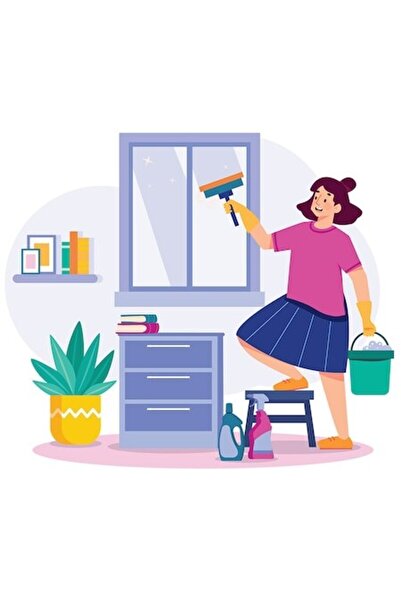 OEM Autocolant cu față (unelte de curățare), bordură albă, vinil PVC 10 cm