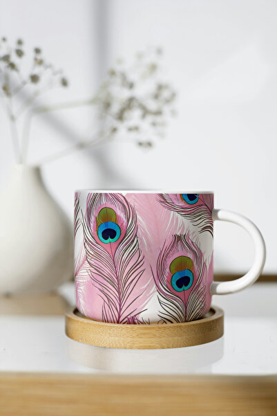 EYBaskı Tasarım Colorful Leopard Printed Porcelain Mug