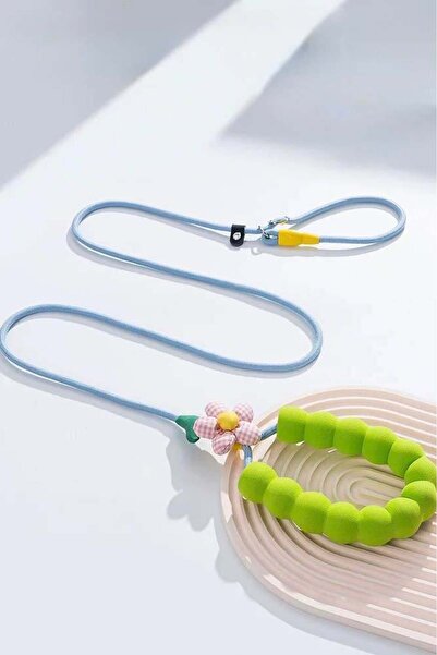 TAKIŞTIR Karışık Renk Çiçek Figürlü İpli Kedi Köpek Tasması