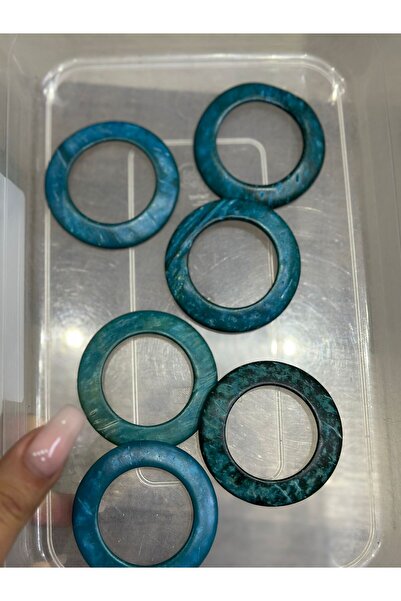 Gönülden Tasarım ПЛАСТИКОВ ЗЕЛЕН 6-ЧАСТЕН КОМПЛЕКТ ПРЪСТЕНИ АКСЕСОАР ЗА ДРЕХИ...