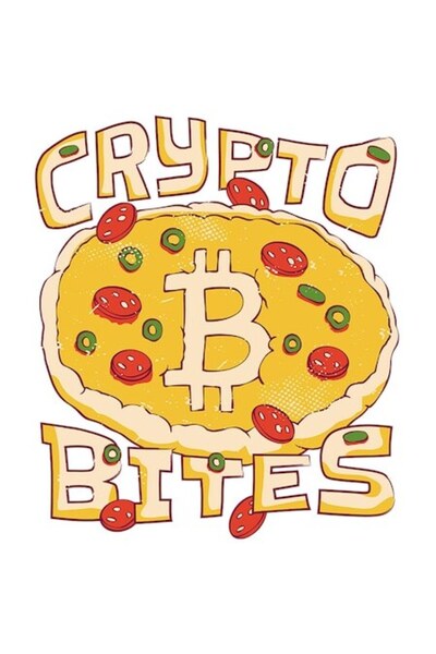 OEM Autocolant - Pizza cu Bitcoin (Crypto Bites), Monede Virtuale, Vinil PVC,...