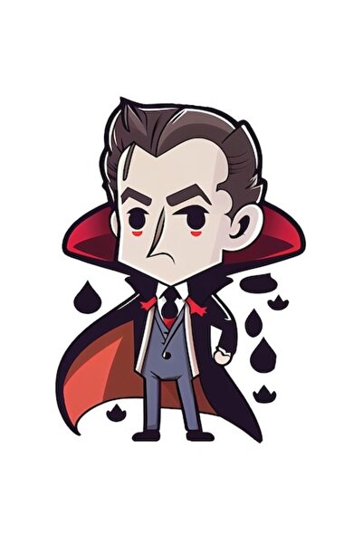 OEM Autocolant stil păpușă Dracula, vampir din Transilvania, vinil PVC multic...