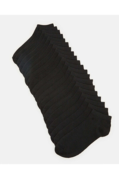 REDTAG Men Black Plain Socks Set (Pack of 10)