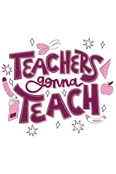 OEM Autocolant personalizat pentru profesori, „Profesorii vor preda”, margini...