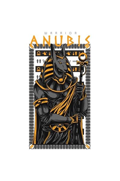 OEM Autocolant cu câine costumat de faraon, text „Anubiz”, vinil PVC 10 cm