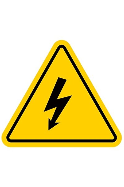 OEM Autocolant cu semn de pericol - Electrocutare/Fulger, bordură albă, vinil...