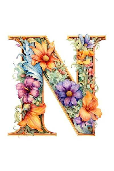 OEM Autocolant cu ilustrația literei „N” pentru copii, școală, alfabet, bordu...