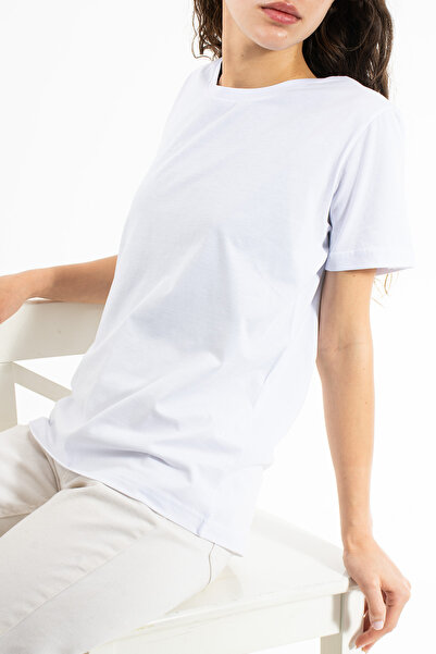 grand coco Women's White Plain T-Shirt