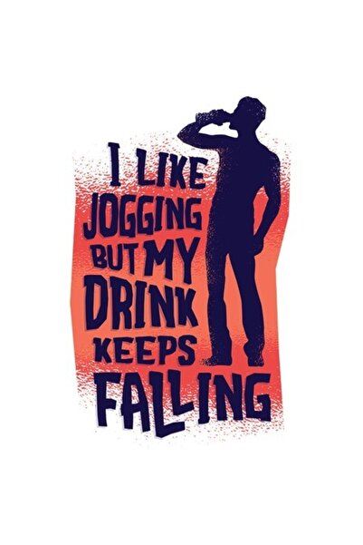 OEM Autocolant amuzant cu text în engleză „Îmi place să alerg, dar băutura me...