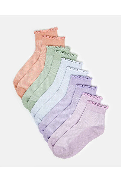 REDTAG جوارب طويلة متنوعة للفتيات الكبيرات (5 أزواج)