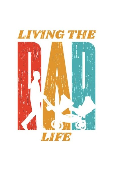 OEM Αυτοκόλλητο "Ζώντας τη ζωή ενός πατέρα" — Πατέρας βγάζει βόλτα το παιδί τ...