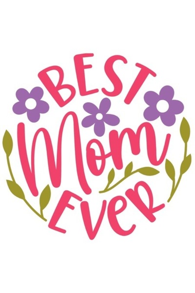 OEM Autocolant cu textul în engleză „Cea mai bună mamă din lume”, flori mov, ...