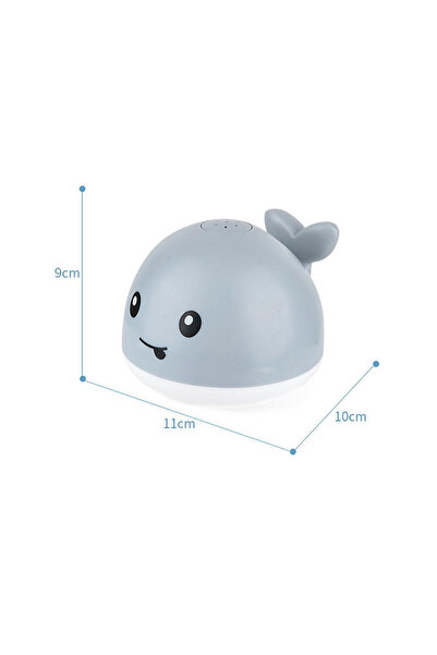 Krista Whale baby bath toy gray, induction spray, light and music toy
