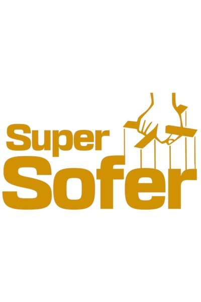 OEM Autocolant tip păpușă, realizat manual - „Super Driver”, vinil PVC, 10 cm