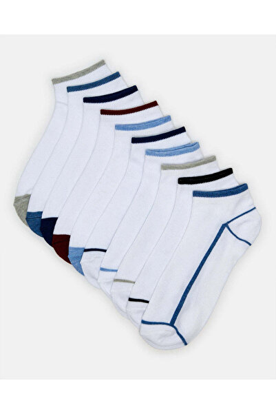 REDTAG Men White Ankle Length Socks Set (10 Pairs)