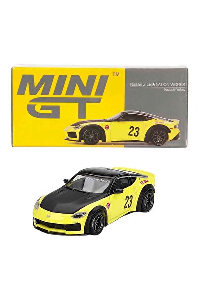 mini gt 1:64 Nissan Z LB Nation Works Ikazuchi Yellow Diecast Model Araba
