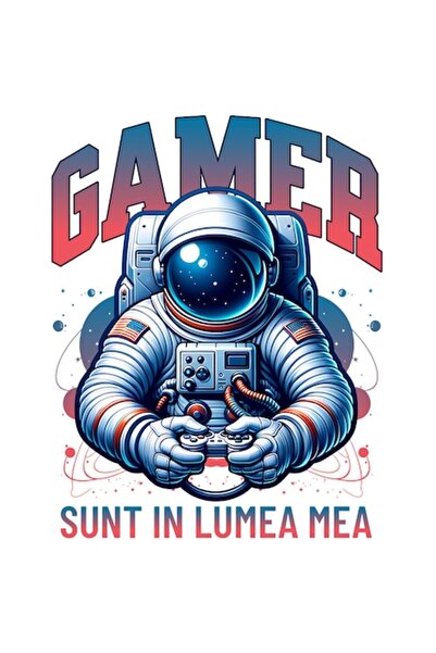 OEM Autocolant cu bărbat în costum de astronaut - Text „Sunt în lumea mea”, m...