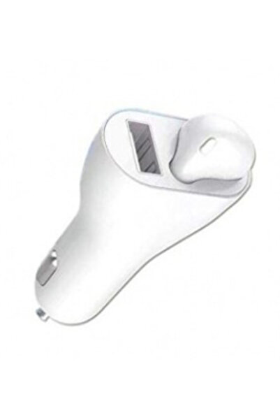 Tai Car charger with wireless headset included, Bluetooth connection, White